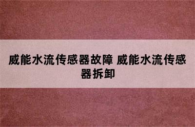 威能水流传感器故障 威能水流传感器拆卸